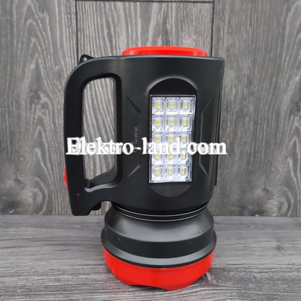 Ручной LED фонарь FA-2618  аккумуляторный (с боковой LED панелью, зарядка USB)